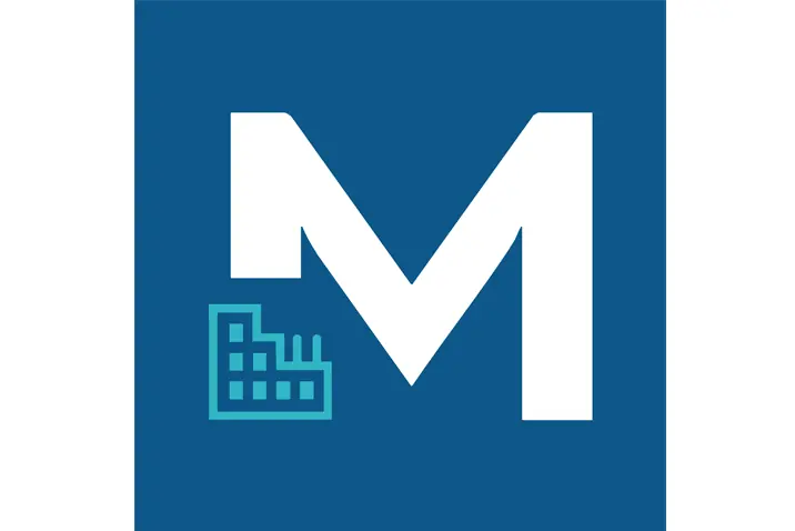 Logo MEGABAU Cloud mit Gebäudesymbol
