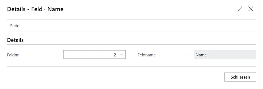 Tabellen-Details mit Filter und Bedingungen im Dynamischen Export